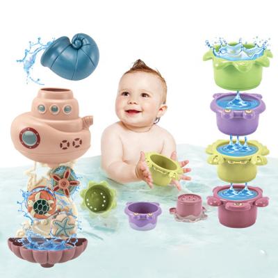 China Wholesale Water Jet Tool Bathroom Spray Water Play Set Bathtub Toys Baby Bath Toy Playing Water Game For Kids for sale