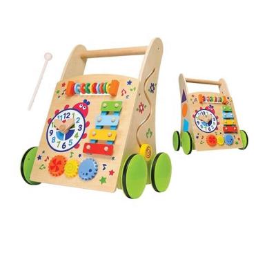 China Learn Factory Direct Multifunctional Wooden Baby Walking Walker Learning Educational Toy Baby Carriage For Children for sale