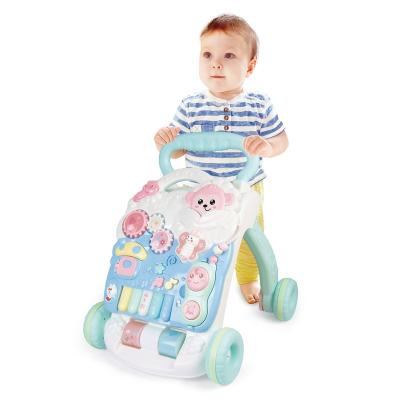 China Musical Multifunctional Design Cartoon Mobile Phone Piano Light Beading Baby Learning Walker for sale