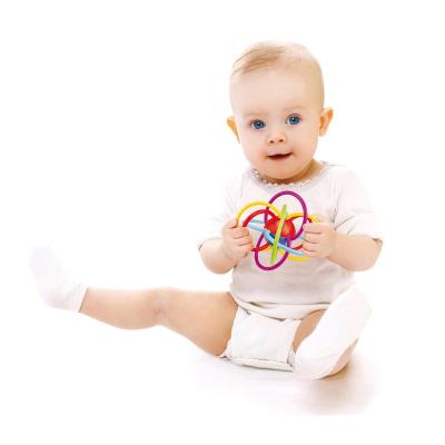 China 120â „ ƒ heat resistance exercise toys newborn play grow up heat resistance Manhattan baby teether chewing ball for sale