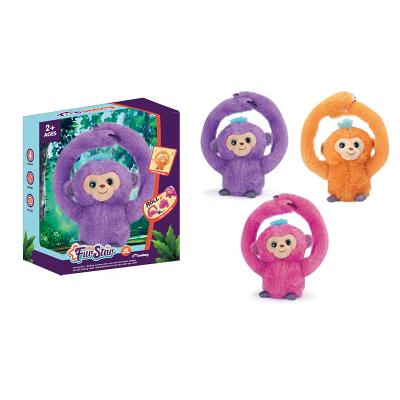 China Portable Soft Stuffed Doll Product Kids Plush Toy With Electric Light And Music Baby Toy Stuffed Animal Monkey for sale