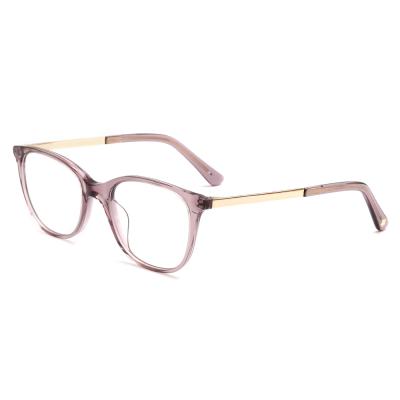 China Acetate Ready To Ship Stock Clear Women Acetate Eyewear Optical Frame for sale