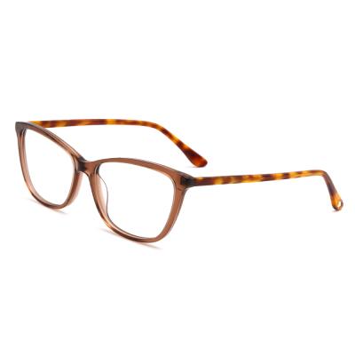 China Acetate Ready To Ship Cat Eye Glass Acetate Eye Stock Optical Frame For Women for sale