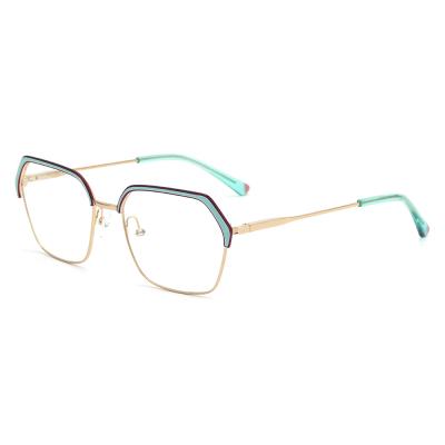 China Metal Hexagon Gold Women Metal Eye Glass Optical Frame NSMO2004439 for sale