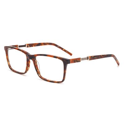 China Latest Beautiful Acetate+metal Computer Square Acetate Glass Frames For Girls for sale