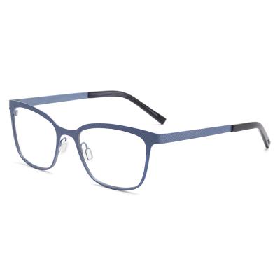 China Latest Fashion Unisex Titanium Lightweight Pattern Eyeglasses Frames Pure Titanium for sale