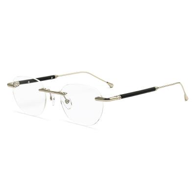 China NS Italy Metal Design Rimless Glass Frame Unisex Eyewear for sale