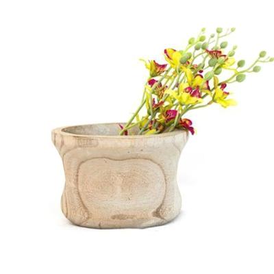 China Yulin Jiafu Wooden Flower Pots Flower Pots Rustic Decorative Indoor Home Decoration Planters Pot For Plant for sale