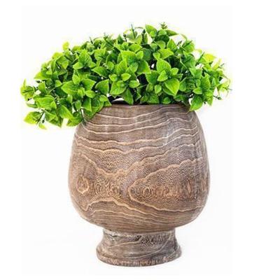 China Yulin Jiafu wooden jar of home decor products rustic cute antique unique wooden home decor products for plants for sale