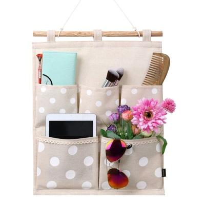 China Yulin Jiafu Hanging Wall Cloth Storage Bag 6 Pocket Sustainable Organizer for sale