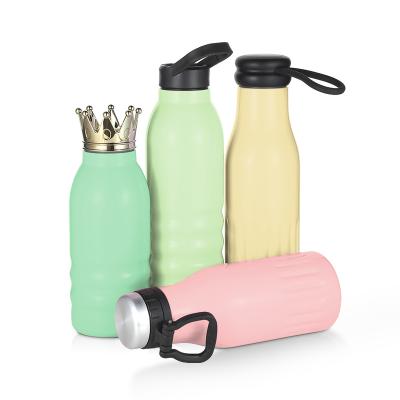 China 2022 Sustainable Double Wall Vacuum Flask Insulated Water Bottle Stainless Steel Sports Water Bottle 350ml 500ml 750ml for sale