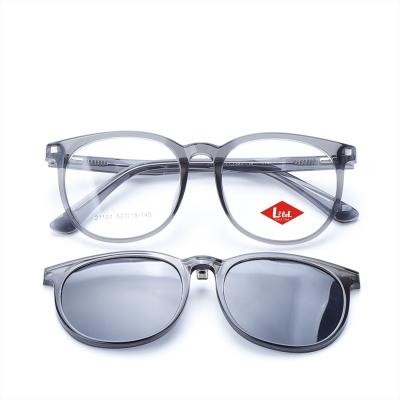 China Optical Frame New Arrival Fashionable OEM Brands Polarized Clip On Acetate Magnetic Sunglasses Anti Blue Glass Eyewear Eyeglasses Frame With Mens Woman for sale