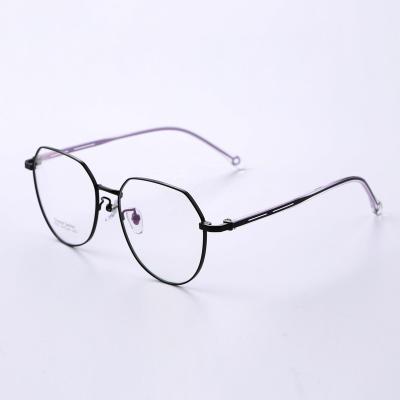 China Fashionable Premium Irregular Full B-titanium Fancy Glasses Optical Eyeglasses With Crystal Temple Tips With Small MOQ and Samples for sale