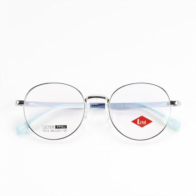 China Guangzhou Newest Online Frame Southeast Asia Round Light Metal Filter Glass Computer Eyewear Lovely Children Blue Myopic Blue High Quality Show for sale