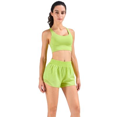 China Breathable Athletic shorts Women's high-waisted slimming fitness Yoga hot pants quick dry over running clothes for sale