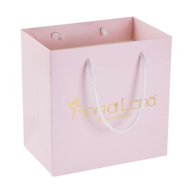 China Wholesale Recyclable Luxury Matte Laminated Coated Cardboard Custom Shopping Paper Bag With Logo for sale