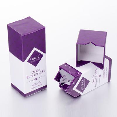 China Recycled Materials Custom Logo Printed Corrugated Rectangular Tube Cosmetic Gift Paper Box Packaging For Essence Serum Skin Care Bottles for sale