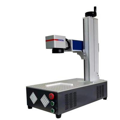 China Air Cooled Small Fiber Laser Desktop Metal Marking Machine 20W Plastic Engraving Marking for sale