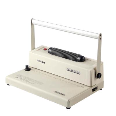 China Mini Binding STONTO (S15) Size White Binding Machine USD35-42 Manual Sprial Wire Book Binding Machine for sale