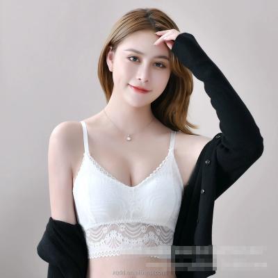 China New QUICK DRY summer fairy bridle wrap soft lace tube top girl pads girl wrap beauty chest back removable bandeau V-neck bra for women for sale