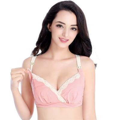 China Seamless Pregnant Women Feeding Type Pure Cotton Adjustment Women Without Steel-rims Front Button Women Breastfeeding Bra for sale