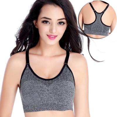 China Breathable shockproof operation without steel ring sports professional underwear women yoga sports bra for sale