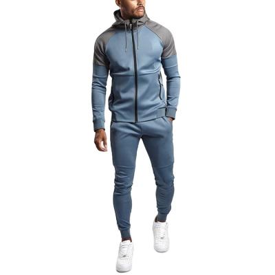 China Custom Logo Thermal Printing Zipper Casual Sporty Men's Tracksuits OEM Sports Sets Knitted Mens Tracksuit Set For Man for sale