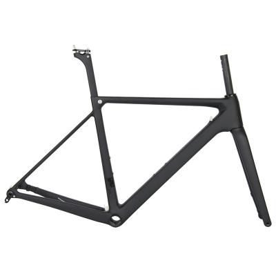 China Road Bikes 2021 New Flat Carbon Road Bike Frame BB86 Mount Disc Road Bicycle Frameset Carbon for sale