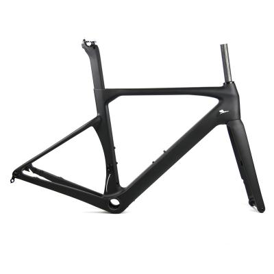 China Road Goes Bicycle 2 Years Warranty Carbon Road Bike Frameset Air Bicycle Disc Brake Frameset Max Tire 700x28C Road for sale