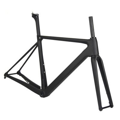 China Road Bikes New 2021 700c Carbon Road Bike Frame Super Light Weight Disc Brake Racing Bicycle Frameset for sale