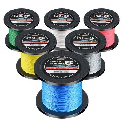 China Anti-bite / 500 m High Tensile PE Braiding Yarn 4 Yarn Wires Lure Fishing Line for sale