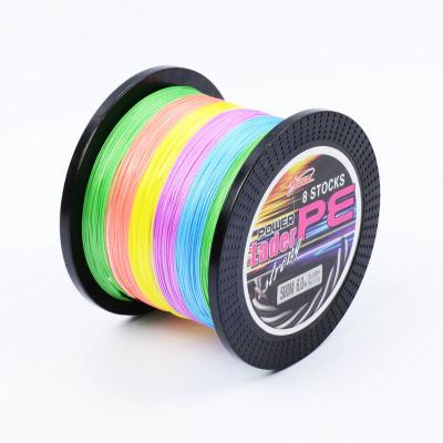 China Anti-bite / 500 m High Tensile Colorful PE Wire Lure Braiding Fishing Line 8 Yarns for sale