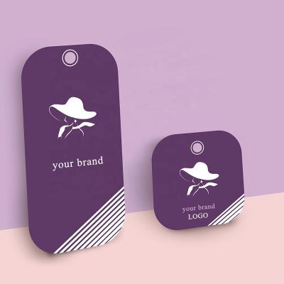 China Custom APPAREL Apparel Circular Shape Paper Card Label For Wedding / Party / Birthday Heart Hang Tag for sale