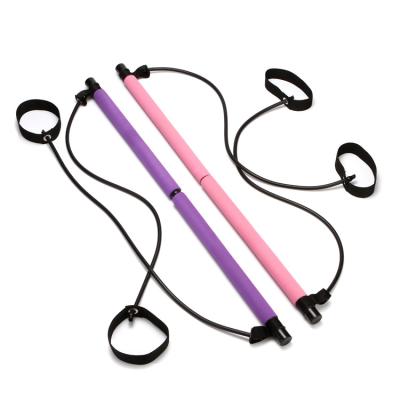 China Wholesale Yoga Exercise Gym Fitness Workout Home Workout Resistance Bands Tube Set for sale