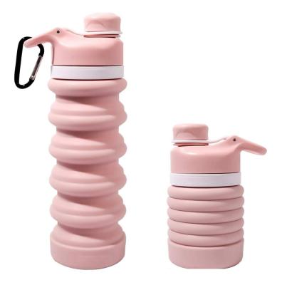 China Sustainable Silicone Folding Water Bottle Approved Water Bottle Food Grade Water Bottle for sale