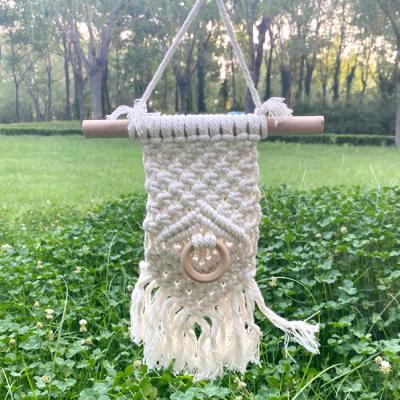 China Contemporary Macrame Wall Hanging Macrame Pot Tapestries Art Room Decoration Accessories Wall for sale