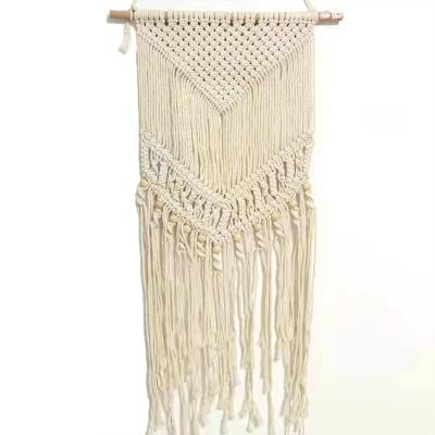 China 100% Hot Selling Handmade Boho Macrame Cotton Tassel Wall Hanging Woven Tapestries For Home Decor for sale