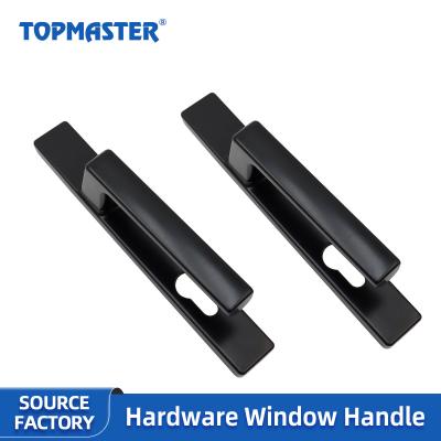 China Black Wooden Bridge Door Handle Bridge Handle Aluminum Alloy Side Door Handle Broken Flat Narrow Handle Small Handle for sale