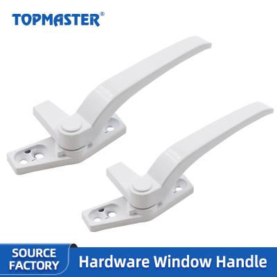 China Contemporary Aluminum Casement Window Handles Open Exterior Window Handle White Sing Point Lock Handle Furniture Handle for sale