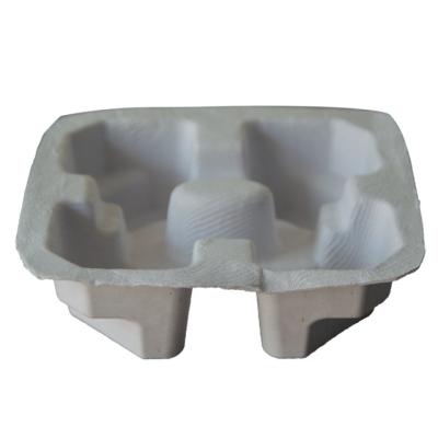 China Biodegradable Sugarcane Bagasse Paper Wrapper Tray Insert Molded Sugarcane Pulp Wrapper for sale