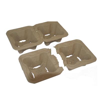 China Biodegradable Made From China Top Quality 2 Cup Beverage Carry Cup Holder For Takeaway for sale