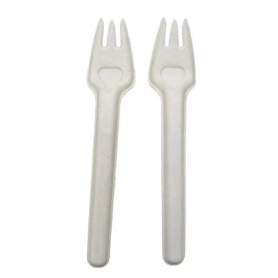 China Eco-friendly Biodegradable Disposable Sugarcane Paper Pulp Fork HY-TW002 for sale