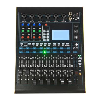 China 12 Channel Multifunctional Direct Professional Audio Mixer Factory Biner DJ Digital Mixing Console MD12 for sale