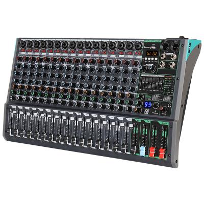 China 99 Reverb Audio Effect Built-in 99 DSP Biner PA16 16 Channel Digital Console 48V Phantom Power Professional Audio Mixer for sale