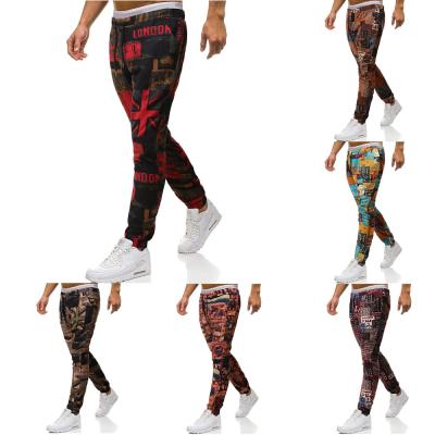 China 2021 Autumn Casual Breathable Male Ethnic Style Cotton Print Jogger Canvas Hip Hop Long Loose Sports Sweatpants For Men Clothing for sale