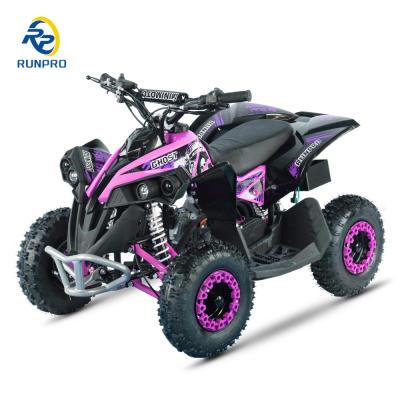 China 2024 RUNPRO 49cc ATV for Kids Side-by-Side 4 Wheels 6 Inch Tires 2 Stroke 50cc Quad Bikes for sale