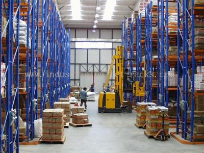 China Corredor muito estreito nivelado de 5 feixes que submete o sistema de armazém Palletised altura de 16,5 FT à venda