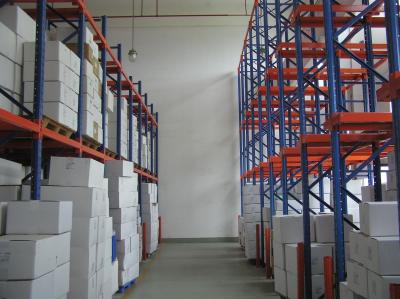 China justierbarer einzelner Zugang 1500KG Antrieb im Paletten-Racking mit Gabelstaplerfunktion zu verkaufen