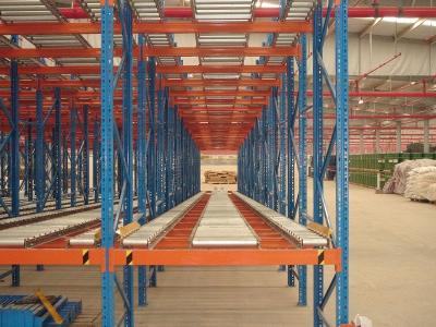 Cina scaffali di flusso per gravità di merci deperibili, sistemi profondi doppio di racking del pallet in vendita