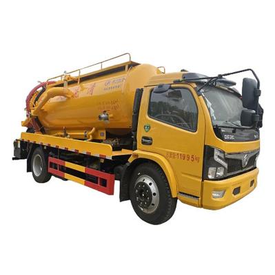 China Dongfeng sewage vacuum cleaner 6000 liters vacuum pump light duty tank truck suction sewage cleaner truck for sale